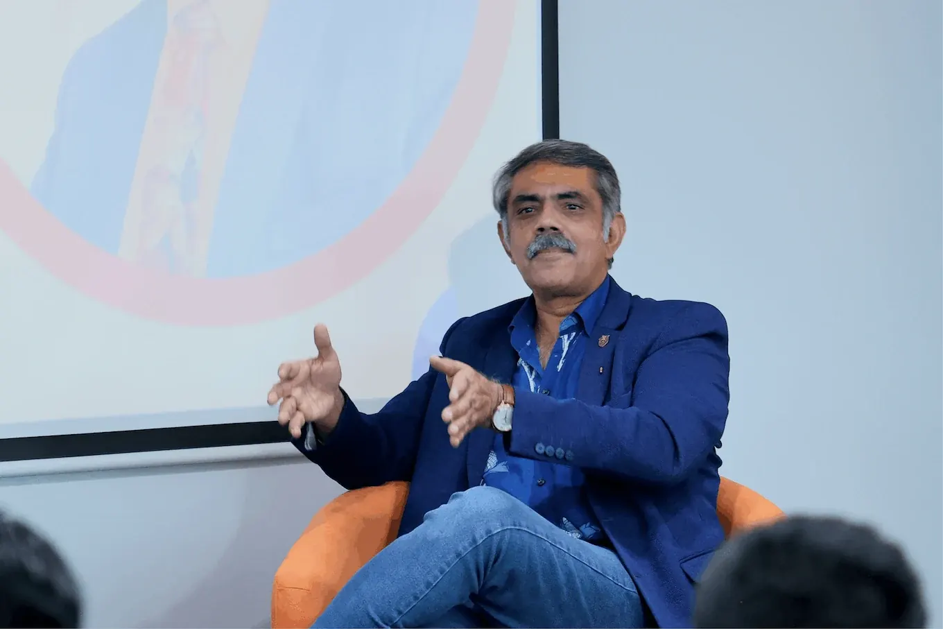 Guest of honour Raj Kapoor speaking at the inauguration of Fireblaze AI School's Mate Square office