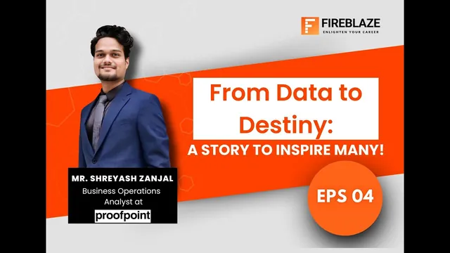 Thumbnail: Fireside Chat with our industry guest, Shreyash Zanjal | Business Operations Analyst | Fireblaze